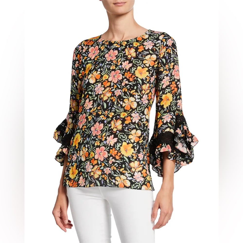 Kobi Halperin Floral Black Blouse